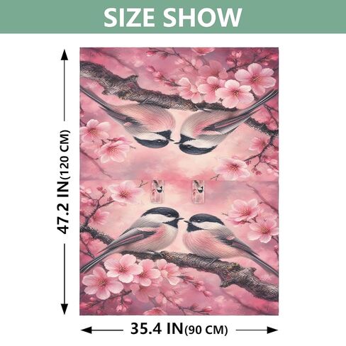 Blossoms Birds Pattern Baby Car Seat Cover Stroller Canopy | Muslin-like Cotton Blend, Breathable, Multi-use, Newborn Essentials Must Haves, Fits Most Strollers, for Babies Boys Girls in Kuwait