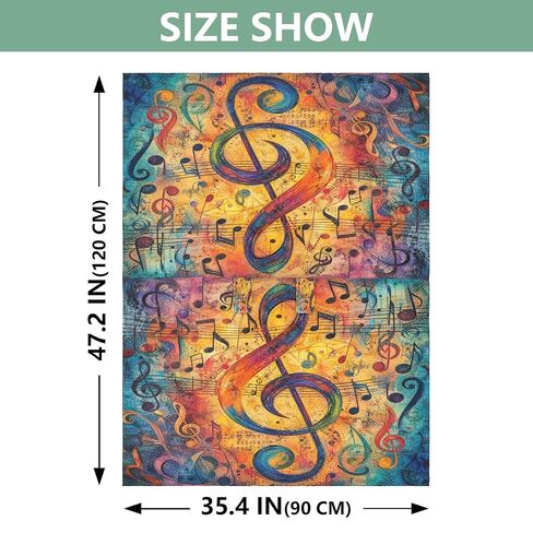 Music Notes Print Baby Car Seat Cover Stroller Canopy | Muslin-like Cotton Blend, Breathable, Multi-use, Newborn Essentials Must Haves, Fits Most Strollers, for Babies Boys Girls in Kuwait