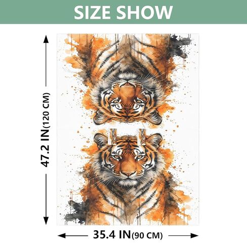 Tiger Head Pattern Baby Car Seat Cover Stroller Shade | Muslin-like Cotton Blend, Breathable, Multi-use, Newborn Essentials Must Haves, Fits Most Strollers, for Babies Boys Girls in Kuwait