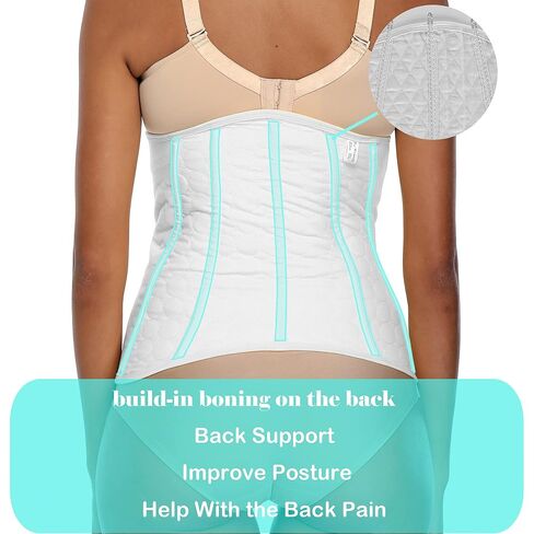 Abdominal Binder Post Surgery, C Section, Hysterectomy & Postpartum Band | Abdominal surgical wrap, postpartum belly binder, cotton compression band, stomach support, adjustable fit with back support in Kuwait
