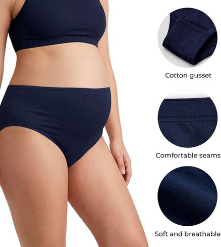 9 MONTHS High Waisted Underwear for Women Cotton Postpartum Maternity C-Section Recovery Soft Stretch Full Coverage Pack 3922 in Kuwait