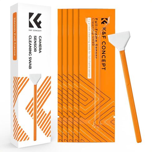 K&F CONCEPT 6 Pack Full-Frame Sensors Cleaning Swabs, Camera Clean | 24mm Sensor Swabs,Vacuum Packed,Soft and Flexible,Smooth and Lint-Free,for Nikon Sony Canon Camera Clean,Easy to Carry,MA01 in Kuwait