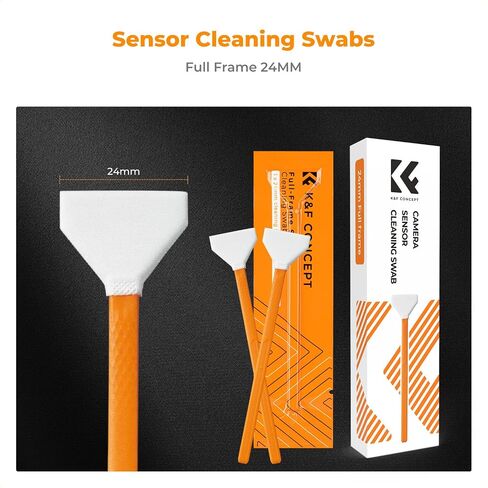 K&F CONCEPT 6 Pack Full-Frame Sensors Cleaning Swabs, Camera Clean | 24mm Sensor Swabs,Vacuum Packed,Soft and Flexible,Smooth and Lint-Free,for Nikon Sony Canon Camera Clean,Easy to Carry,MA01 in Kuwait