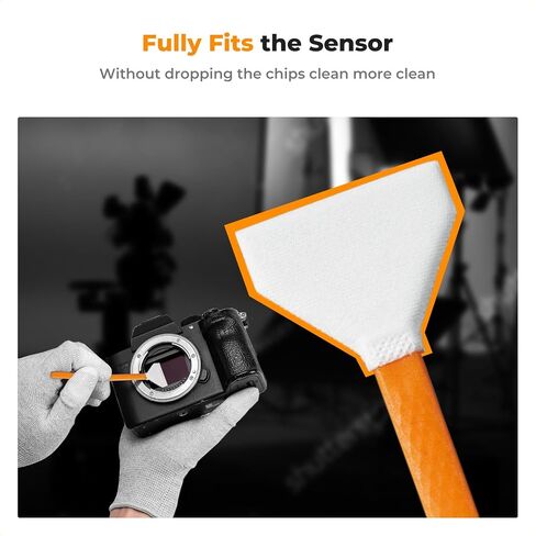 K&F CONCEPT 6 Pack Full-Frame Sensors Cleaning Swabs, Camera Clean | 24mm Sensor Swabs,Vacuum Packed,Soft and Flexible,Smooth and Lint-Free,for Nikon Sony Canon Camera Clean,Easy to Carry,MA01 in Kuwait
