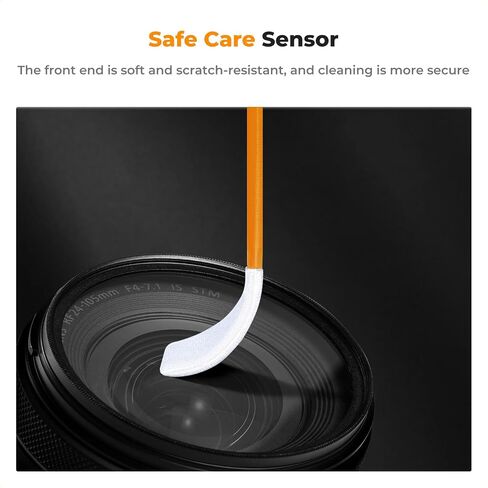 K&F CONCEPT 6 Pack Full-Frame Sensors Cleaning Swabs, Camera Clean | 24mm Sensor Swabs,Vacuum Packed,Soft and Flexible,Smooth and Lint-Free,for Nikon Sony Canon Camera Clean,Easy to Carry,MA01 in Kuwait