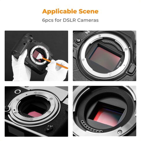 K&F CONCEPT 6 Pack Full-Frame Sensors Cleaning Swabs, Camera Clean | 24mm Sensor Swabs,Vacuum Packed,Soft and Flexible,Smooth and Lint-Free,for Nikon Sony Canon Camera Clean,Easy to Carry,MA01 in Kuwait