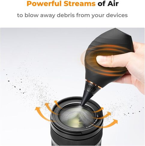 K&F CONCEPT Soft Tip Strong Air Blower with Short Nozzle,Highly Elastic | Made of Silicone Material,Dual-Valve Silicone Blower,Ergonomic Design for a Comfortable Grip,for Cleaning Lenses Filters,MB02 in Kuwait
