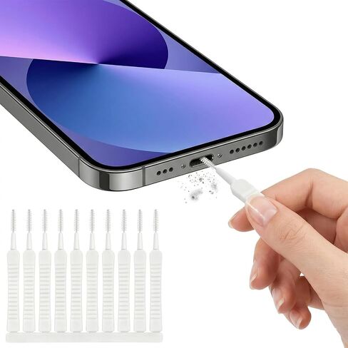 Mini Multifunctional Cleaning Brush 10 Pack, Soft Spiral Tip Cleaner Brushes for Electronics, Mobbile Phone, Keyboard, Mouse, Camera, Nozzles, Shower Head and More Tight Crevices in Kuwait