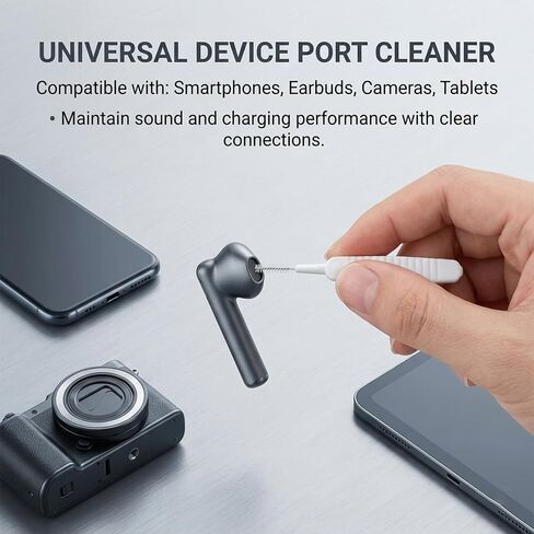 Mini Multifunctional Cleaning Brush 10 Pack, Soft Spiral Tip Cleaner Brushes for Electronics, Mobbile Phone, Keyboard, Mouse, Camera, Nozzles, Shower Head and More Tight Crevices in Kuwait