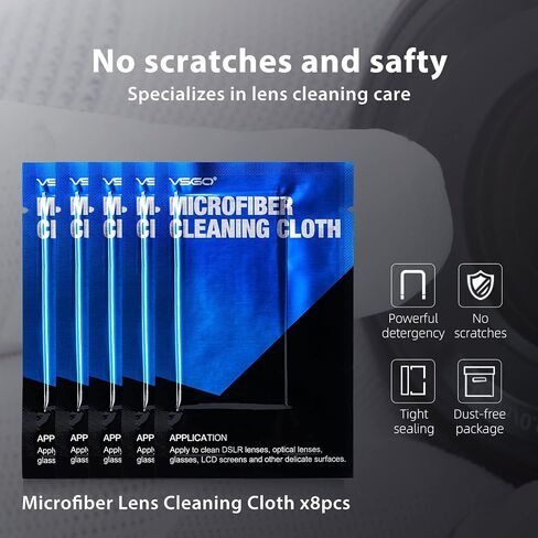 VSGO 11-in-1 Camera Lens Cleaning Kit | Air Blower, Lens Cleaning Pen, Microfiber Cleaning Cloth Included, Camera Cleaning Kit for Mirrorless and DSLR, VS-A8E in Kuwait
