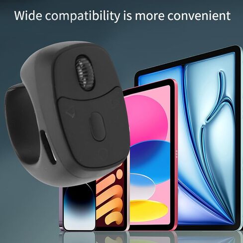 Bluetooth Page Turner Remote for E Book Reading, Scrolling Ring Remote for Video Recording and Selfie, Wireless Control for Phones Tablets Camera (White) in Kuwait