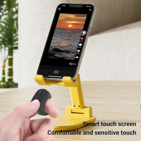 Bluetooth Page Turner Remote for E Book Reading, Scrolling Ring Remote for Video Recording and Selfie, Wireless Control for Phones Tablets Camera (White) in Kuwait