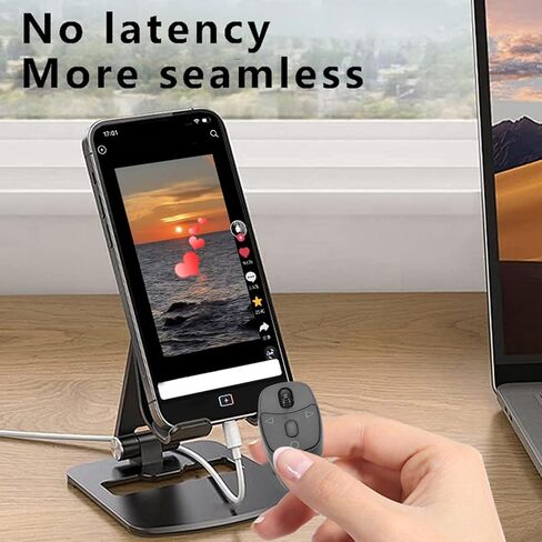 Bluetooth Page Turner Remote for E Book Reading, Scrolling Ring Remote for Video Recording and Selfie, Wireless Control for Phones Tablets Camera (White) in Kuwait