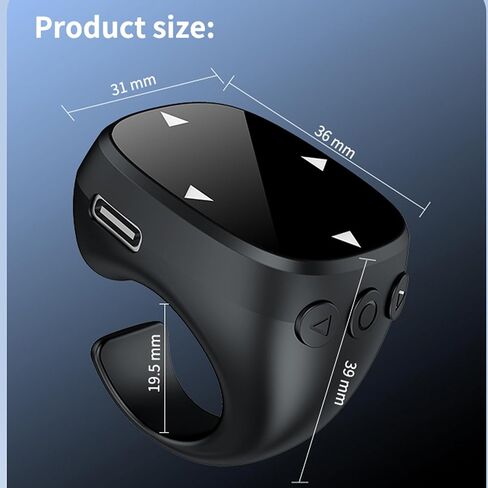 Scrolling Ring with True Touch Scrolling Control | Bluetooth Page Turner Ring, Camera Shutter, TikTok/Shorts Video Scroller, Compatible with iPhone/Android in Kuwait