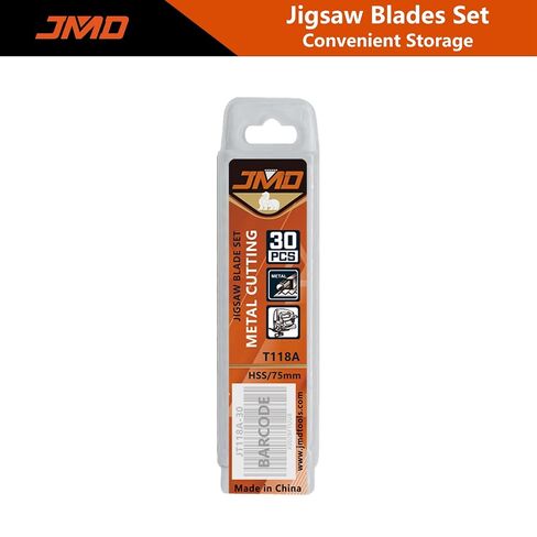 JMD 30-Piece T118A Metal Cutting Jigsaw Blades Set 75mm 21TPI Jig Saw Blades for Metal in Kuwait