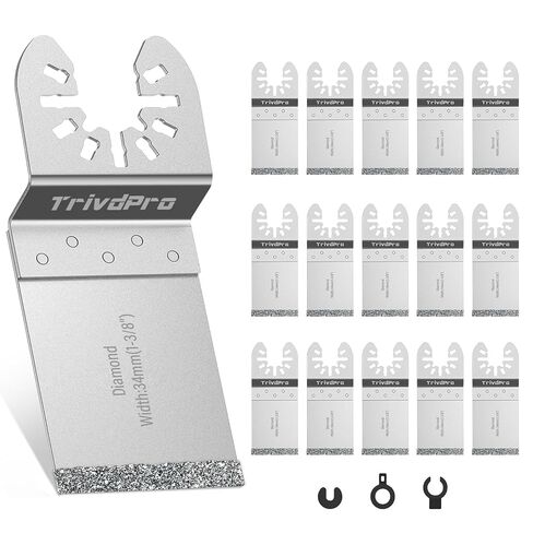 TrivdPro 15pcs Grout Remover Tool Carbide Oscillating Multi Tool Blades Diamond Grout Removal Blade Tools for Tile, Concrete, Masonry, Cleaning Mortar in Kuwait
