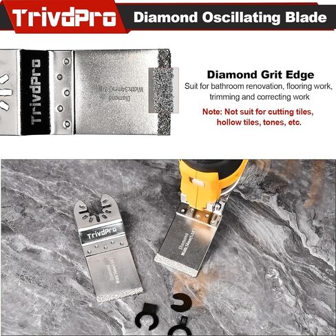TrivdPro 15pcs Grout Remover Tool Carbide Oscillating Multi Tool Blades Diamond Grout Removal Blade Tools for Tile, Concrete, Masonry, Cleaning Mortar in Kuwait