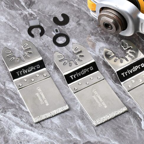 TrivdPro 15pcs Grout Remover Tool Carbide Oscillating Multi Tool Blades Diamond Grout Removal Blade Tools for Tile, Concrete, Masonry, Cleaning Mortar in Kuwait