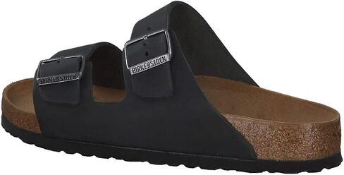 Birkenstock BIRK-552111 Arizona Leather Sandals, Black, 43 (US Men's 10) in Kuwait