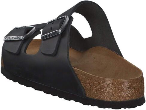 Birkenstock BIRK-552111 Arizona Leather Sandals, Black, 43 (US Men's 10) in Kuwait