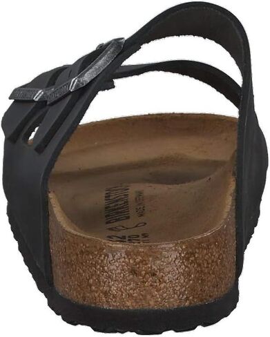 Birkenstock BIRK-552111 Arizona Leather Sandals, Black, 43 (US Men's 10) in Kuwait