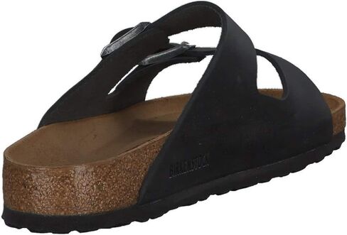 Birkenstock BIRK-552111 Arizona Leather Sandals, Black, 43 (US Men's 10) in Kuwait