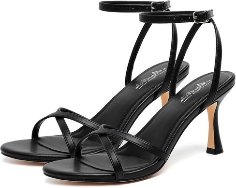 Mostrin Strappy Heels for Women Ankle Strap Heels Women's Heeled Sandals for Party Prom Wedding in Kuwait
