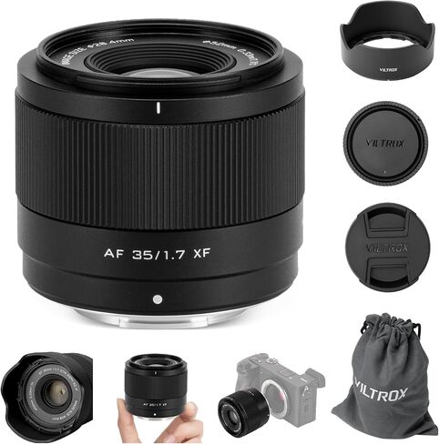VILTROX AF 35mm F1.7 Air X-Mount APS-C Lens for Fujifilm | OIS, 6oz Lightweight, F1.7 Large Aperture, STM Autofocus, HD Nano Multi-Coating, 13in Close Focus,52mm Filter Thread in Saudi Arabia