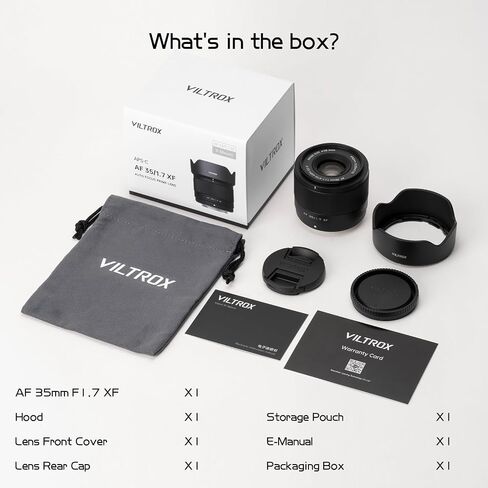 VILTROX AF 35mm F1.7 Air X-Mount APS-C Lens for Fujifilm | OIS, 6oz Lightweight, F1.7 Large Aperture, STM Autofocus, HD Nano Multi-Coating, 13in Close Focus,52mm Filter Thread in Saudi Arabia