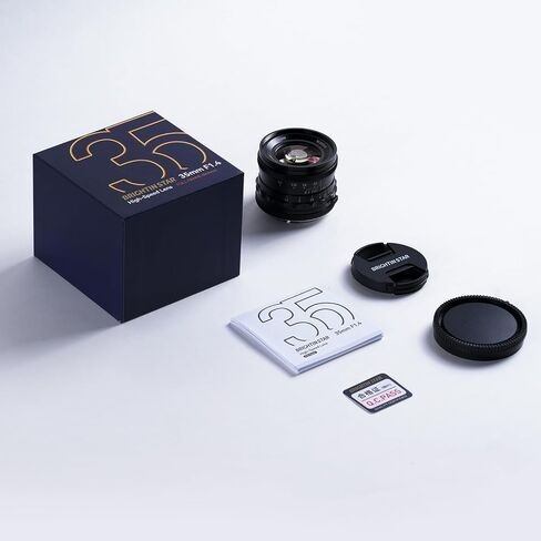 Brightin Star MF 35mm F1.4 Full-Frame Lens for Sony E Mount Mirrorless Cameras，f/1.4 Large Aperture Manual Focus Prime Lens Fit for A7III A7RIII A7SII A7II a6500 a6400 a6300 （Black） in Kuwait