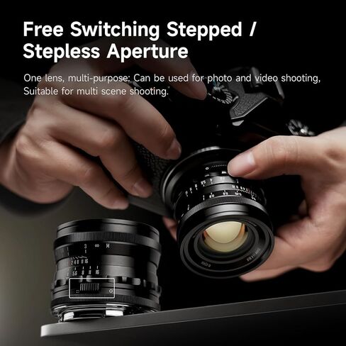 Brightin Star MF 35mm F1.4 Full-Frame Lens for Sony E Mount Mirrorless Cameras，f/1.4 Large Aperture Manual Focus Prime Lens Fit for A7III A7RIII A7SII A7II a6500 a6400 a6300 （Black） in Kuwait