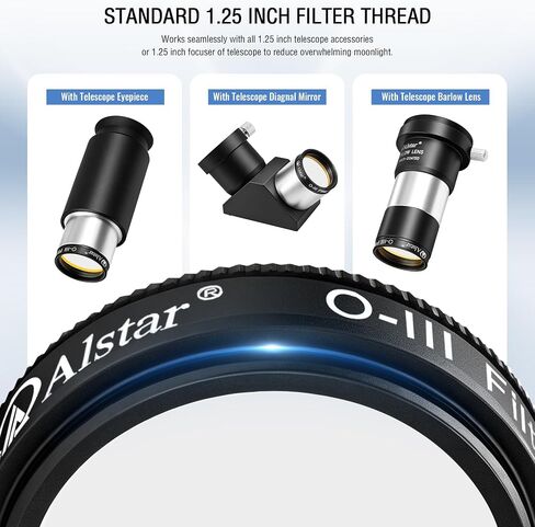 Alstar 1.25" O-III Filter - Bundle with - Telescope Eyepiece Set in Kuwait