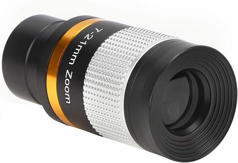 Coated Astronomical Telescope 7-21mm Continuous Zoom Eyepiece, 1.25 Inch (31.7mm), Silver, High Magnification Adjustment, Wide Field of View, Professional Optical Performance in Kuwait