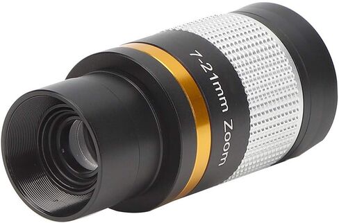 Coated Astronomical Telescope 7-21mm Continuous Zoom Eyepiece, 1.25 Inch (31.7mm), Silver, High Magnification Adjustment, Wide Field of View, Professional Optical Performance in Kuwait
