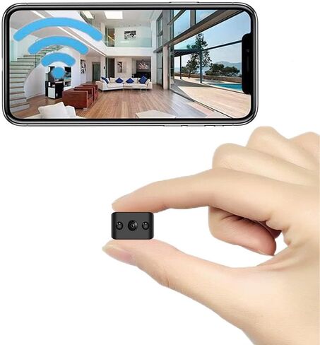 Small Indoor Outdoor Camera Security Wireless Home Cameras Spy Mini WiFi Pet Camaras, HD Tiny Nanny Cam,Wide Angle,Night Vision, Home Indoor Outdoor Camara,Can No Need WiFi Cams For House Security in Kuwait