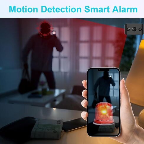 Small Indoor Outdoor Camera Security Wireless Home Cameras Spy Mini WiFi Pet Camaras, HD Tiny Nanny Cam,Wide Angle,Night Vision, Home Indoor Outdoor Camara,Can No Need WiFi Cams For House Security in Kuwait