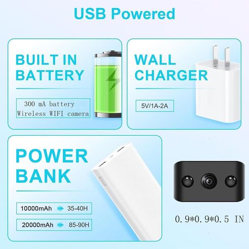 Small Indoor Outdoor Camera Security Wireless Home Cameras Spy Mini WiFi Pet Camaras, HD Tiny Nanny Cam,Wide Angle,Night Vision, Home Indoor Outdoor Camara,Can No Need WiFi Cams For House Security in Kuwait