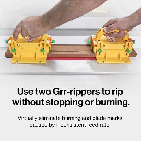 MICROJIG GRR-RIPPER Pro 3D Pushblock for Safety, Precision and Control, 3-Dimensional Force System, Ideal for Router Table Saw and More, Includes SafeRip Kit, GR-200Pro, Yellow in Kuwait