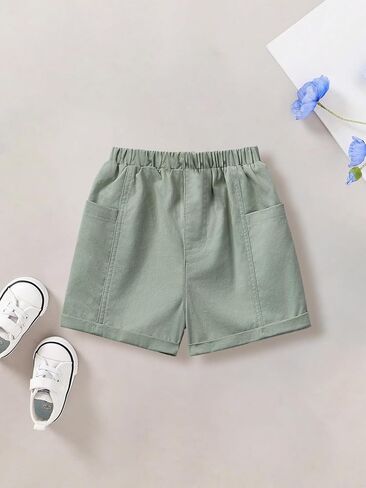 Baby Boys 2 Piece Textured Lapel Button Shirt and Shorts Set 6M-3Y | Short Sleeve, Solid, Toddler Infant Casual Summer Clothes Sets in Kuwait