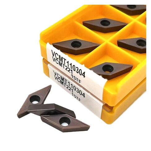 Indexable Lathe Carbide Insert 10PCS VCMT110304 6020 15TF Hard Alloy External Turning Tool Suitable for Stainless Steel(VCMT110304 15TF) in Kuwait