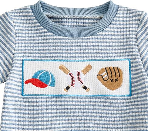 Baby Boy Summer Outfit Striped T-shirt Short Set Toddler Boy Summer Clothes 6 12 18 Months 2 3 4 5 T in Kuwait