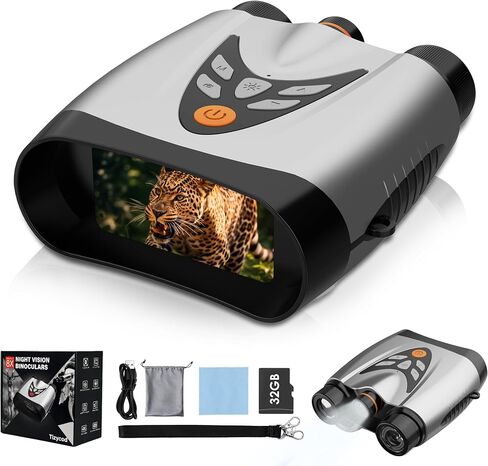 Night Vision Goggles Binoculars Gift for Men Dad Husband | 4K IR, 10X Zoom, 3.0" HD Screen, 3000mAh Battery, Day&Night Use, Wildlife/Camp, Unique Tech Gift,Bday/Xmas/FatherDay in Kuwait