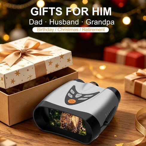 Night Vision Goggles Binoculars Gift for Men Dad Husband | 4K IR, 10X Zoom, 3.0" HD Screen, 3000mAh Battery, Day&Night Use, Wildlife/Camp, Unique Tech Gift,Bday/Xmas/FatherDay in Kuwait