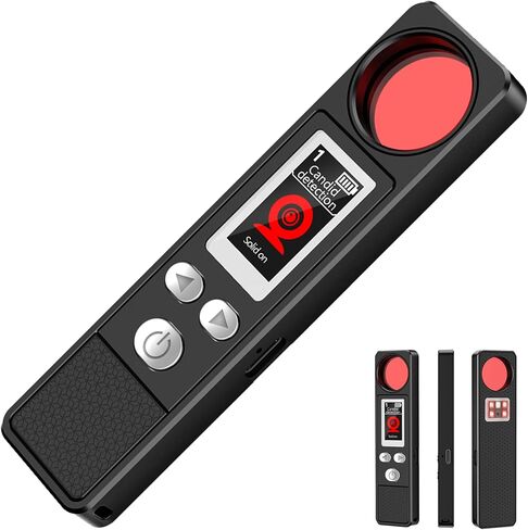 Hidden Camera Signal Detector/WiFi Scanner Hidden Device Detector/Anti-Spy Camera Finder/GPS Tracker/Multiple Modes for Hotel, Bathroom, Office, Car Travel Security (Black/White) (Black) in Kuwait