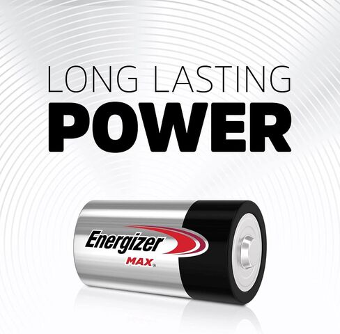 Energizer D Batteries, D Cell Battery Premium Alkaline, 8 Count | d size batteries 8 pack for flashlights, radios, toys, with up to 10 years of storage power in Kuwait