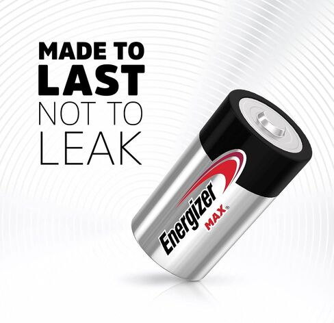 Energizer D Batteries, D Cell Battery Premium Alkaline, 8 Count | d size batteries 8 pack for flashlights, radios, toys, with up to 10 years of storage power in Kuwait