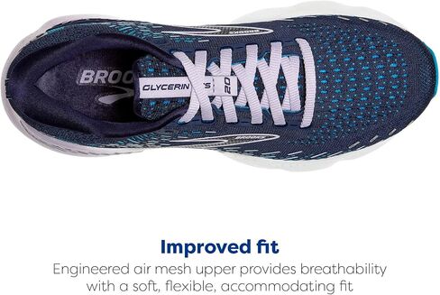 Brooks Women's Glycerin GTS 20 Supportive Running Shoe - Peacoat/Ocean/Pastel Lilac - 8.5 Medium in Kuwait