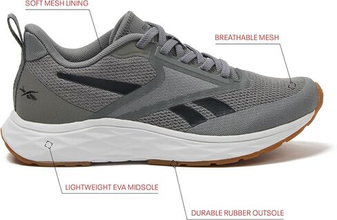 Reebok Aniwa Running Shoes for Women, Solid Grey/Pure Grey7/White, 10 Wide in Kuwait