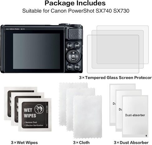 Rieibi Camera Case for SX740 hs SX730 hs Digital Camera, Screen Protector for CanonSX740 hs SX730 hs Digital Camera in Kuwait