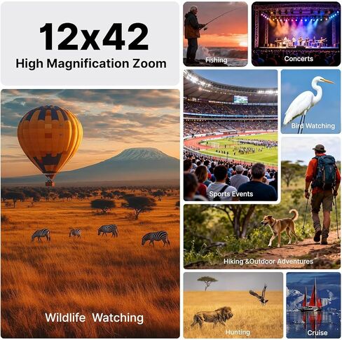 12x42 UHD High Powered Binoculars for Adults (12X42) in Kuwait